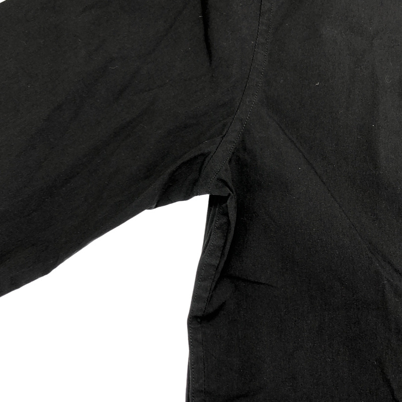 紀梵希 BM60GX100M #39 標誌刺繡長袖襯衫,純棉,黑色,二手-8