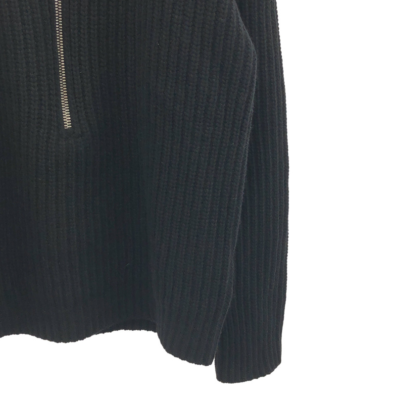 MONCLER 男士針織衫 S 碼拉鍊羊毛黑色二手-3