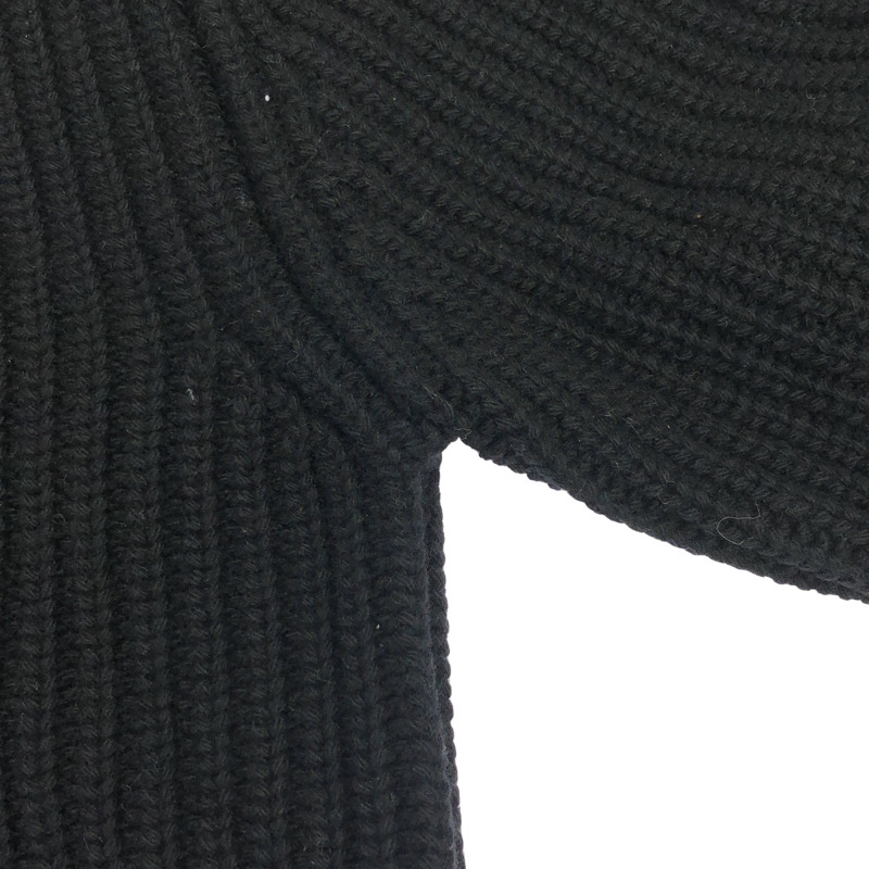 MONCLER 男士針織衫 S 碼拉鍊羊毛黑色二手-7