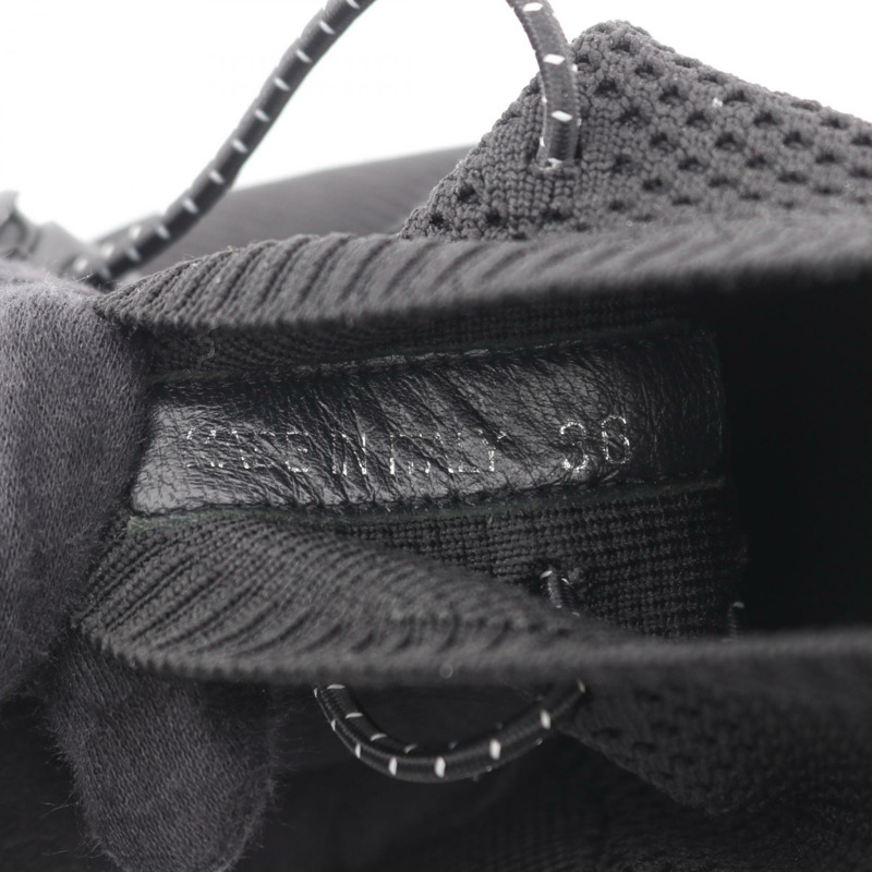 Miu Miu Logo 女士黑色帆布運動鞋，尺寸 36。-5