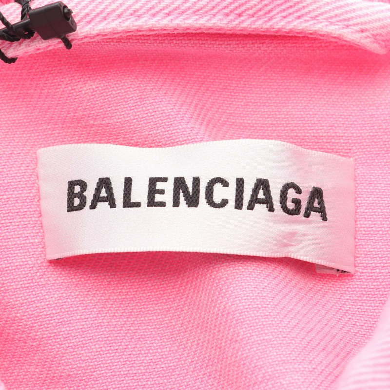 BALENCIAGA 36號粉紅棉質牛仔夾克，二手男款-2