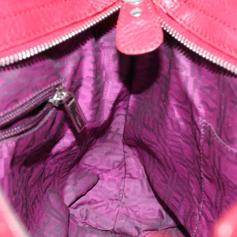 【日本直送】Salvatore Ferragamo Gancini 手提包 皮革 紅色 銀色 正品 141103-18