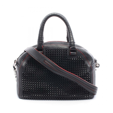 Christian Louboutin PANETTONE 黑色皮革肩背包，二手斜背包