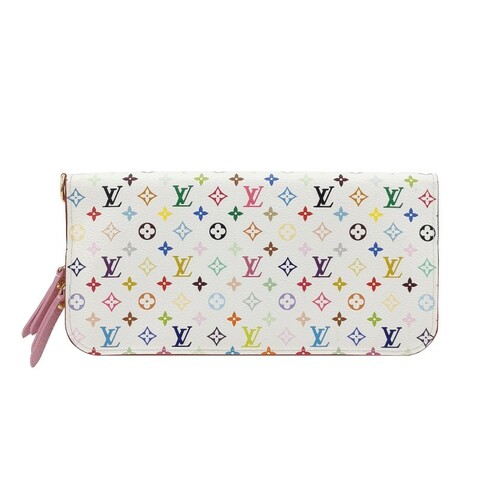 Louis Vuitton (LV) Insolite白三彩拉鍊錢包