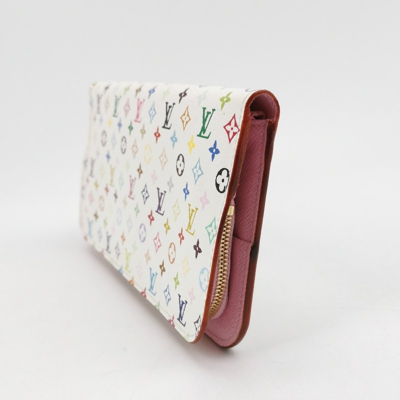 Louis Vuitton (LV) Insolite白三彩拉鍊錢包-1