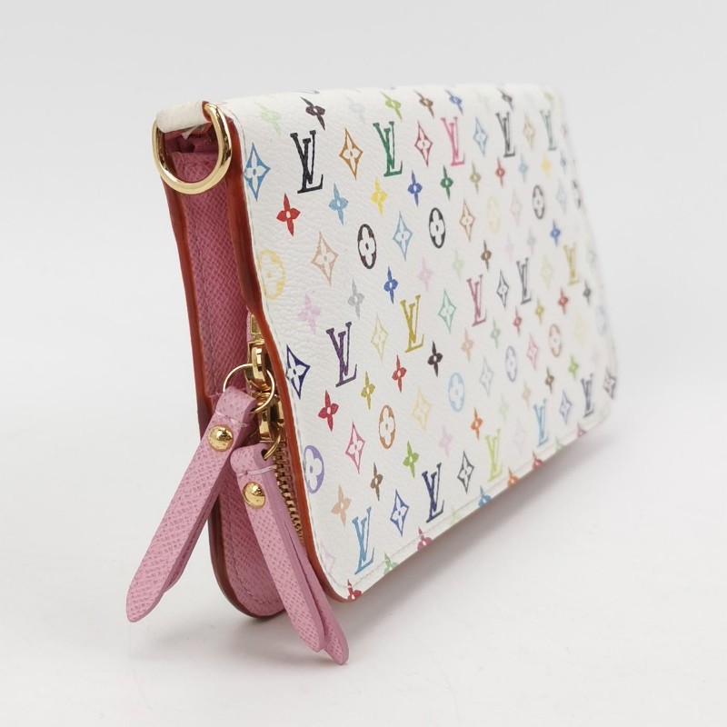 Louis Vuitton (LV) Insolite白三彩拉鍊錢包-2