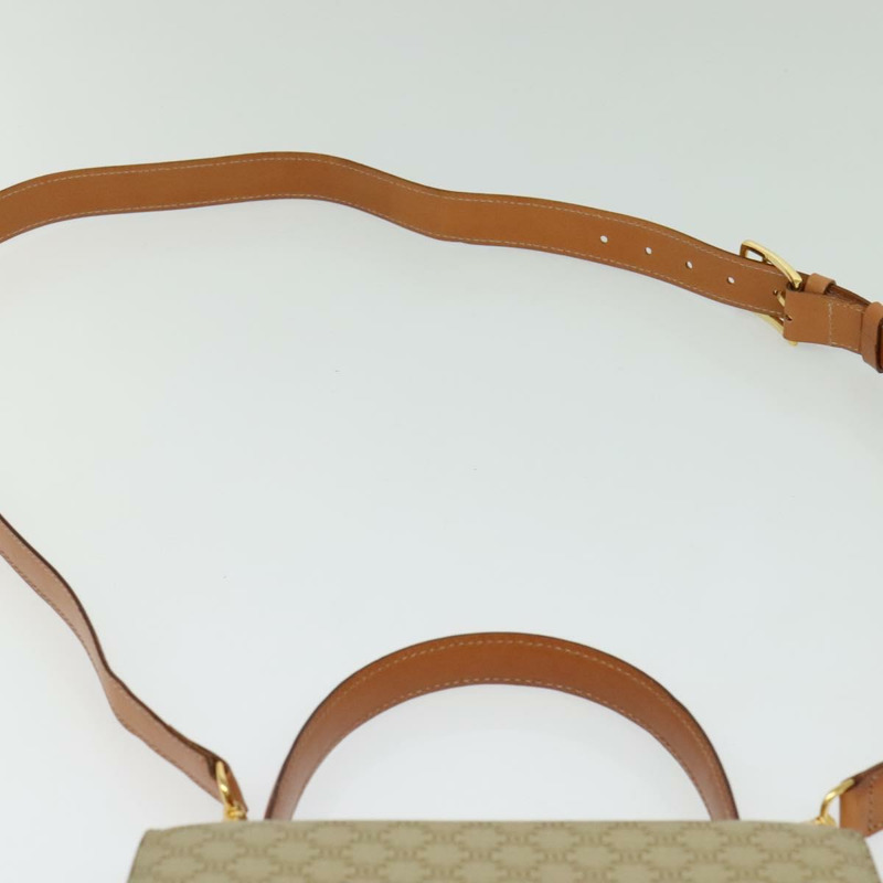 【日本直送】CELINE Macadam帆布手提包 PVC 兩用 米色 金色 正品 141009-14