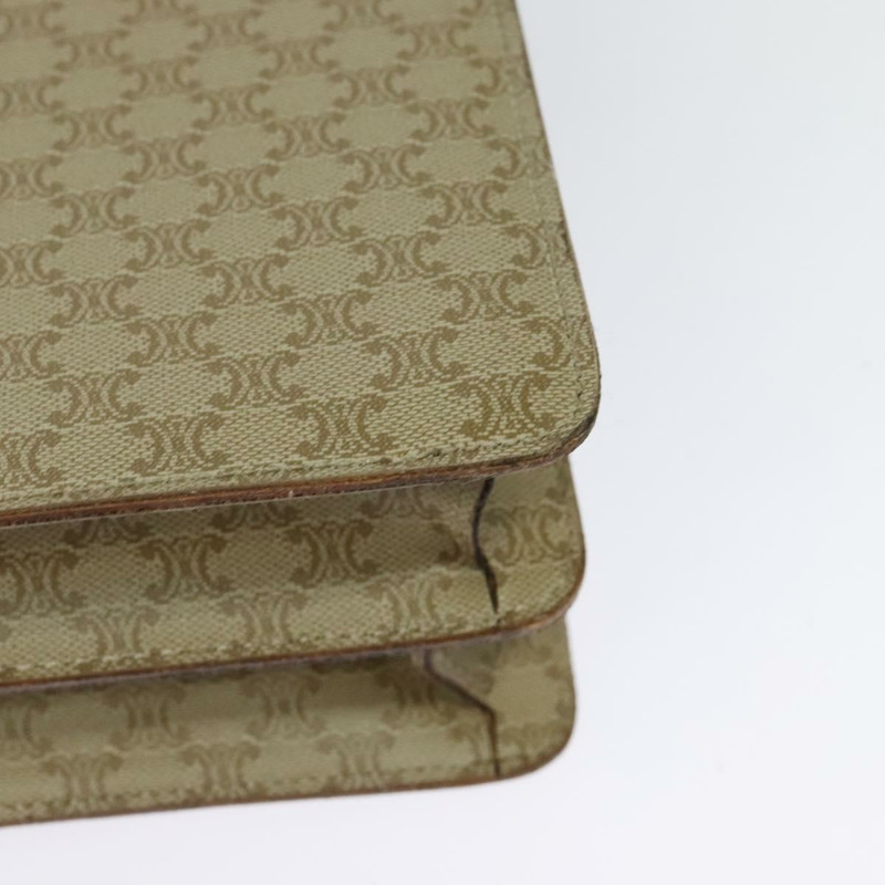 【日本直送】CELINE Macadam帆布手提包 PVC 兩用 米色 金色 正品 141009-17