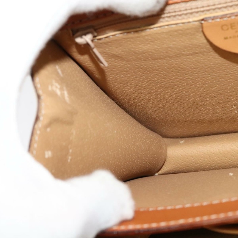 【日本直送】CELINE Macadam帆布手提包 PVC 兩用 米色 金色 正品 141009-21