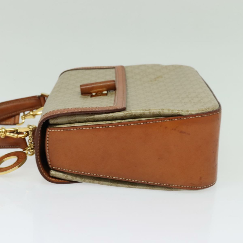 【日本直送】CELINE Macadam帆布手提包 PVC 兩用 米色 金色 正品 140987-2