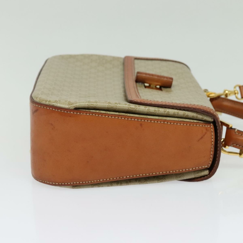 【日本直送】CELINE Macadam帆布手提包 PVC 兩用 米色 金色 正品 140987-3