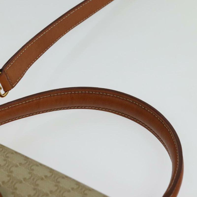 【日本直送】CELINE Macadam帆布手提包 PVC 兩用 米色 金色 正品 140987-13