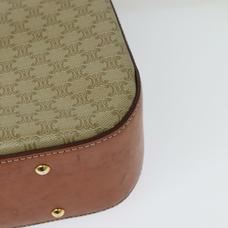 【日本直送】CELINE Macadam帆布手提包 PVC 兩用 米色 金色 正品 140987-17