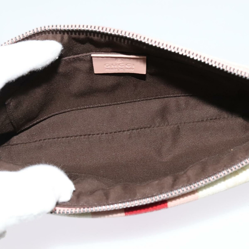 【日本直送】GUCCI GG Supreme Sherry Line 腰包 PVC 白色銀色 189815 正品 141909-9