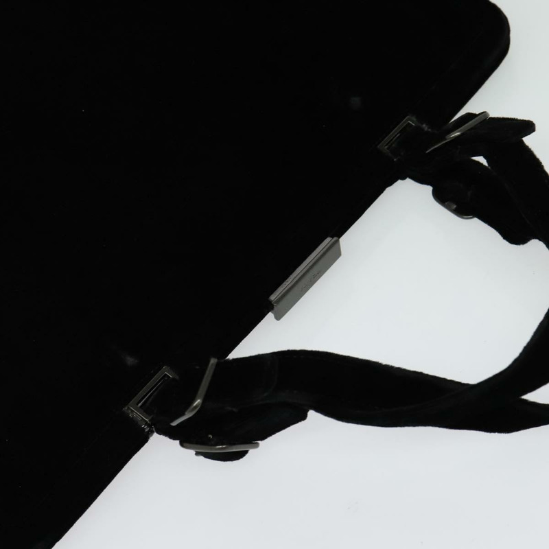 【日本直送】PRADA 手提包 絲絨 黑色 銀色 正品 141854-5