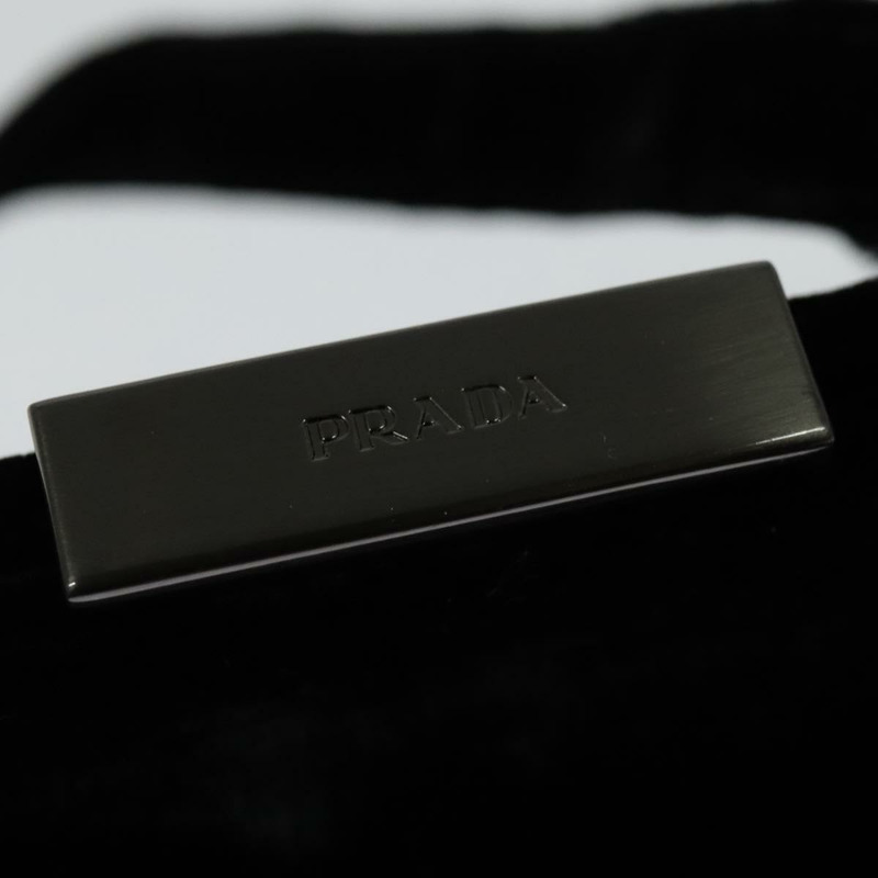 【日本直送】PRADA 手提包 絲絨 黑色 銀色 正品 141854-9