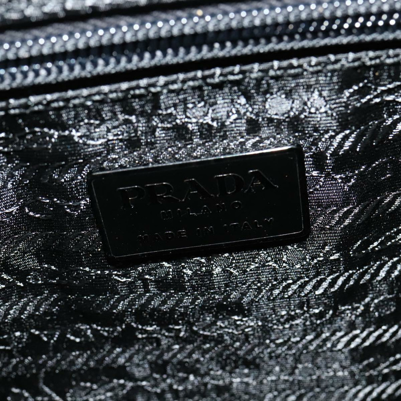 【日本直送】PRADA 手提包 絲絨 黑色 銀色 正品 141854-16