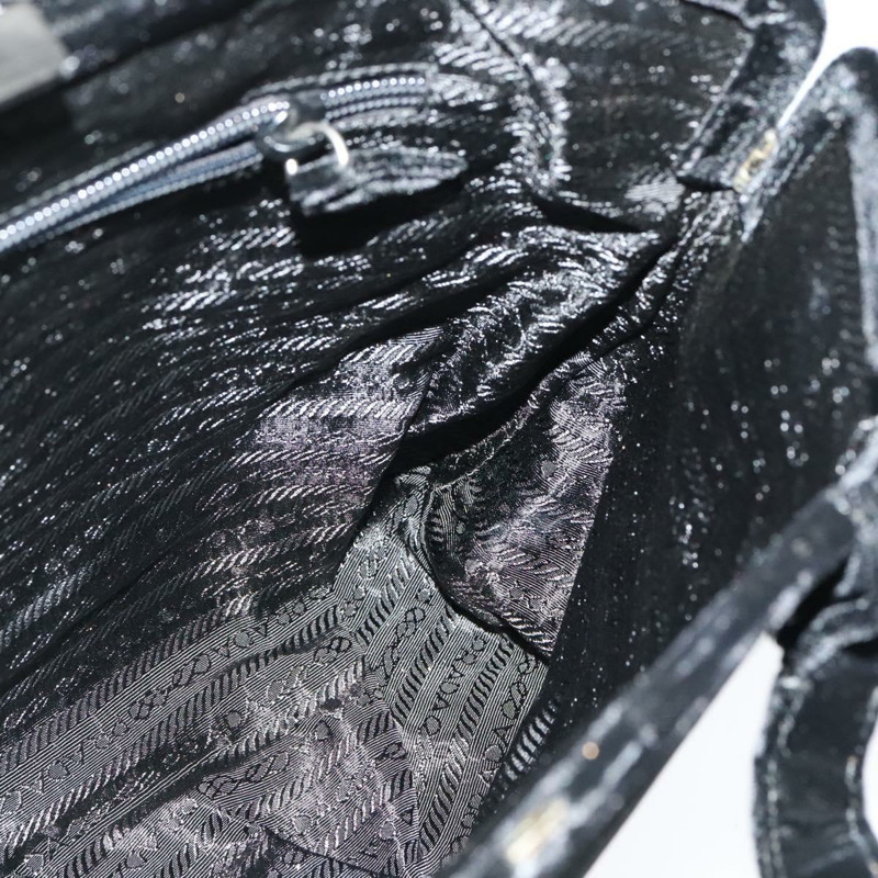 【日本直送】PRADA 手提包 絲絨 黑色 銀色 正品 141854-17