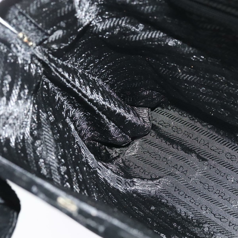 【日本直送】PRADA 手提包 絲絨 黑色 銀色 正品 141854-18