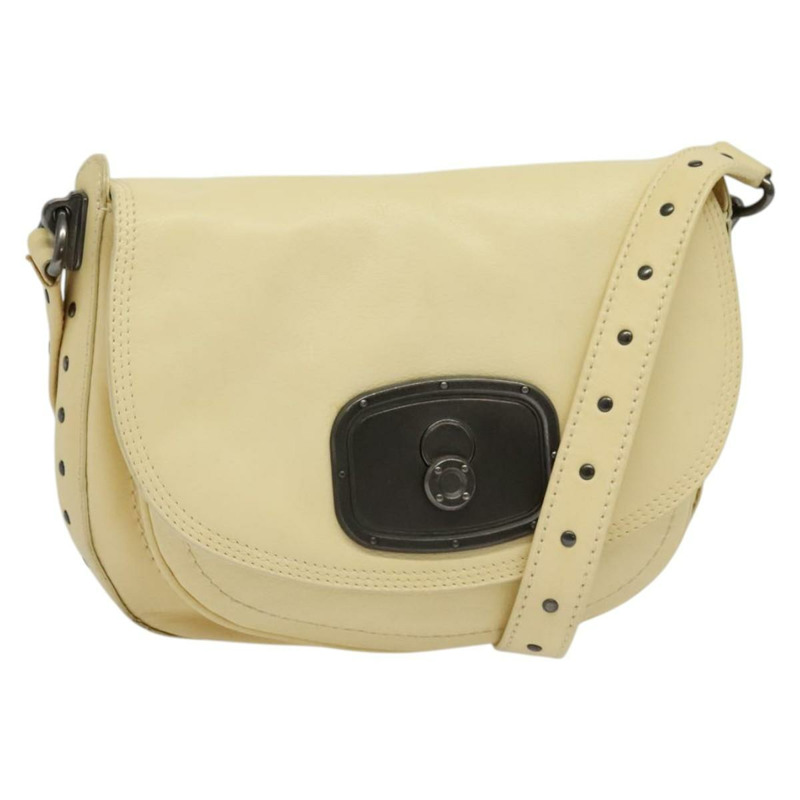 【日本直送】CELINE 鉚釘單背包 皮革 米色 正品 141874-0