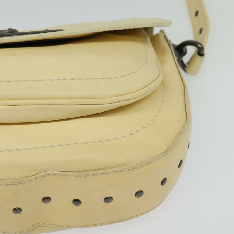 【日本直送】CELINE 鉚釘單背包 皮革 米色 正品 141874-14