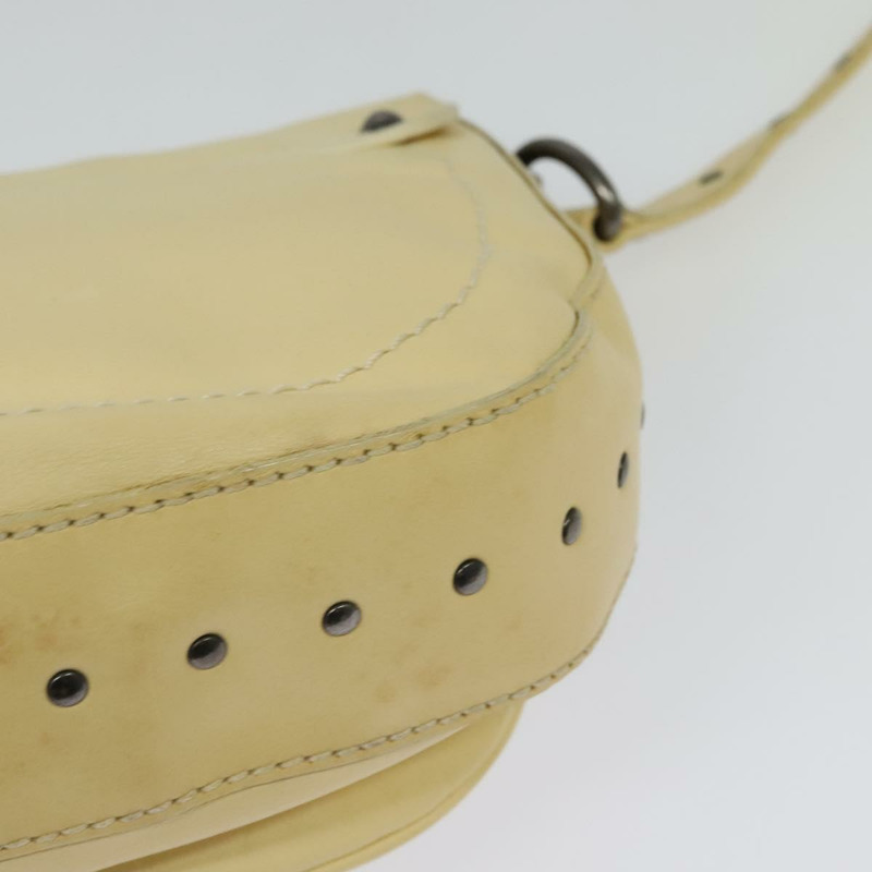 【日本直送】CELINE 鉚釘單背包 皮革 米色 正品 141874-16