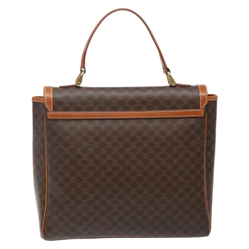 【日本直送】CELINE Macadam帆布手提包 PVC皮革 棕色 金色 正品 141010-1