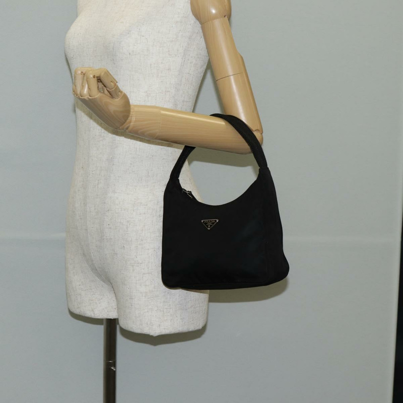 【日本直送】PRADA 尼龍手提包 黑色 銀色 正品 140951V-20