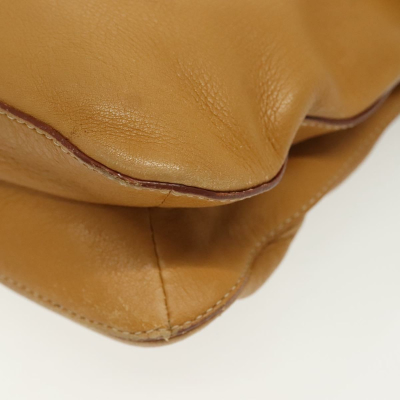 【日本直送】PRADA 皮革單背包 米色 銀色 正品 140921-13