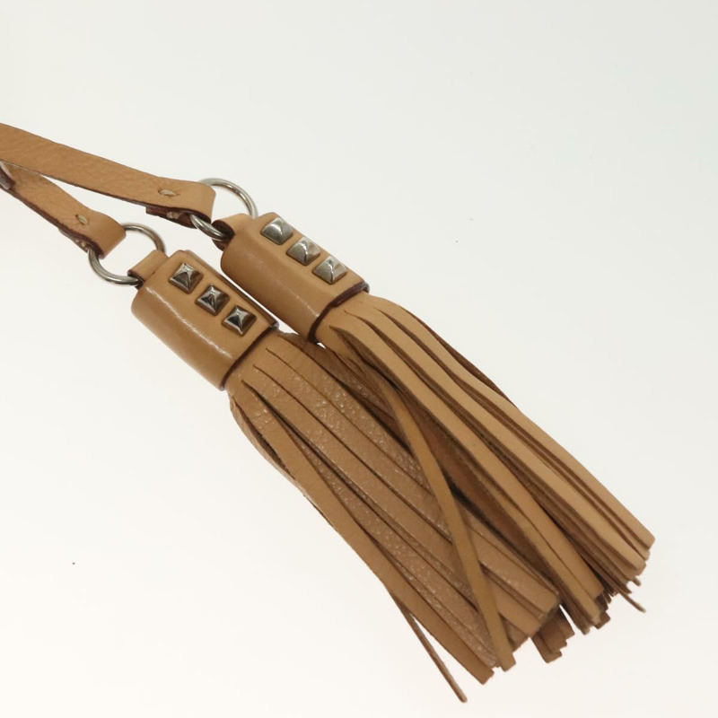 【日本直送】PRADA 皮革單背包 米色 銀色 正品 140921-17