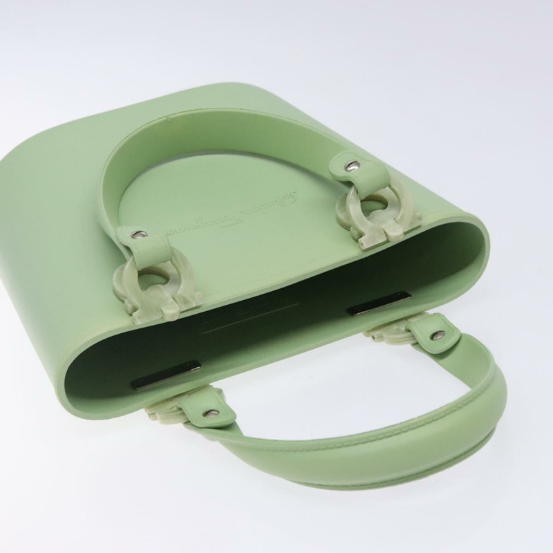 【日本直送】Salvatore Ferragamo Gancini 手提包 橡膠 綠色 正品 142183-5