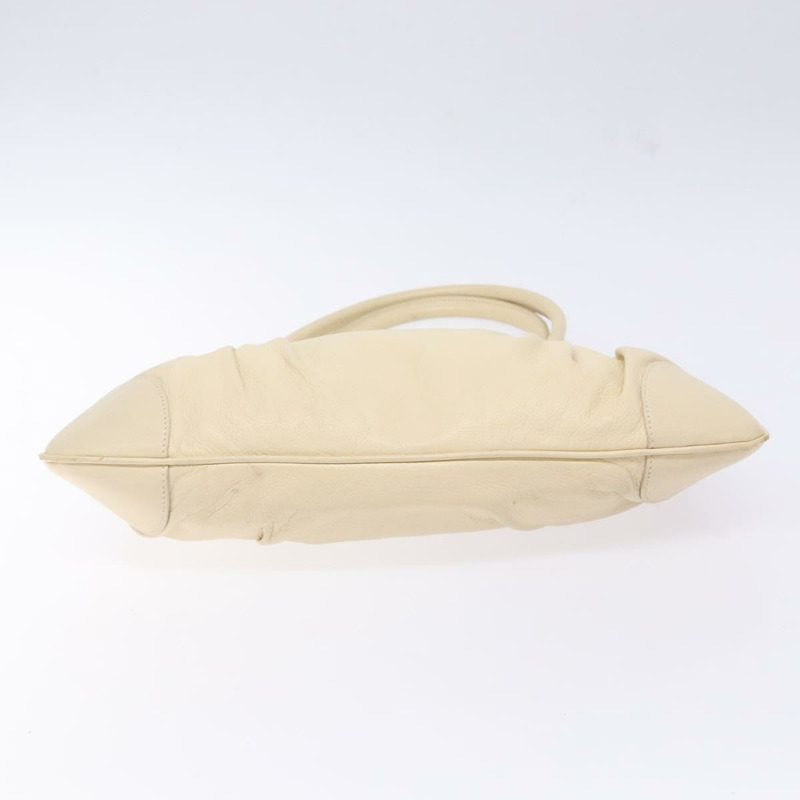 【日本直送】Salvatore Ferragamo Gancini 手袋 皮革 象牙色 銀色 正品 142123-4