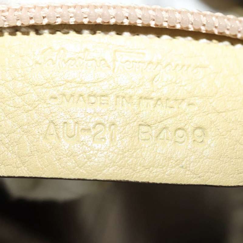 【日本直送】Salvatore Ferragamo Gancini 單肩包 皮革 黃色 銀色 正品 142164-11