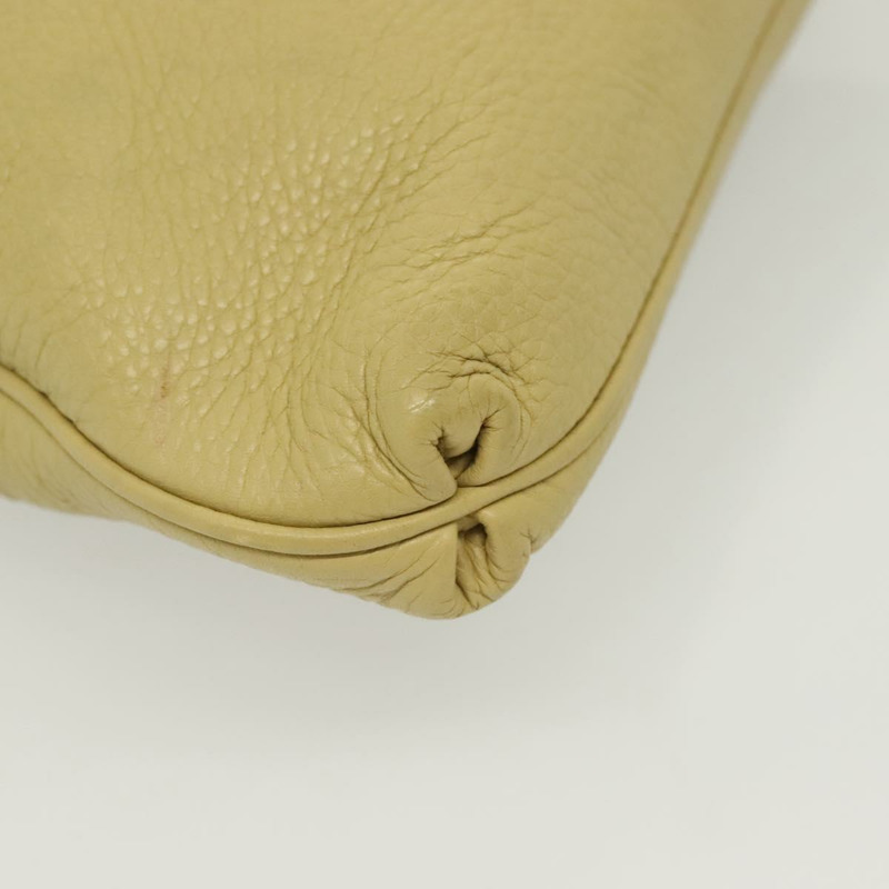 【日本直送】Salvatore Ferragamo Gancini 單肩包 皮革 黃色 銀色 正品 142164-14