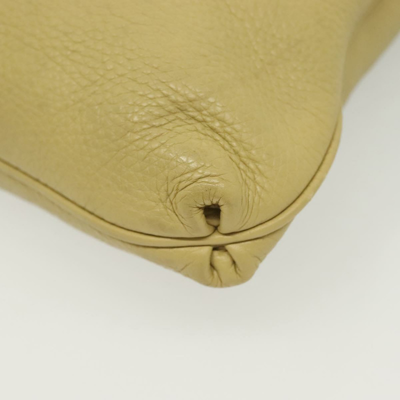 【日本直送】Salvatore Ferragamo Gancini 單肩包 皮革 黃色 銀色 正品 142164-15