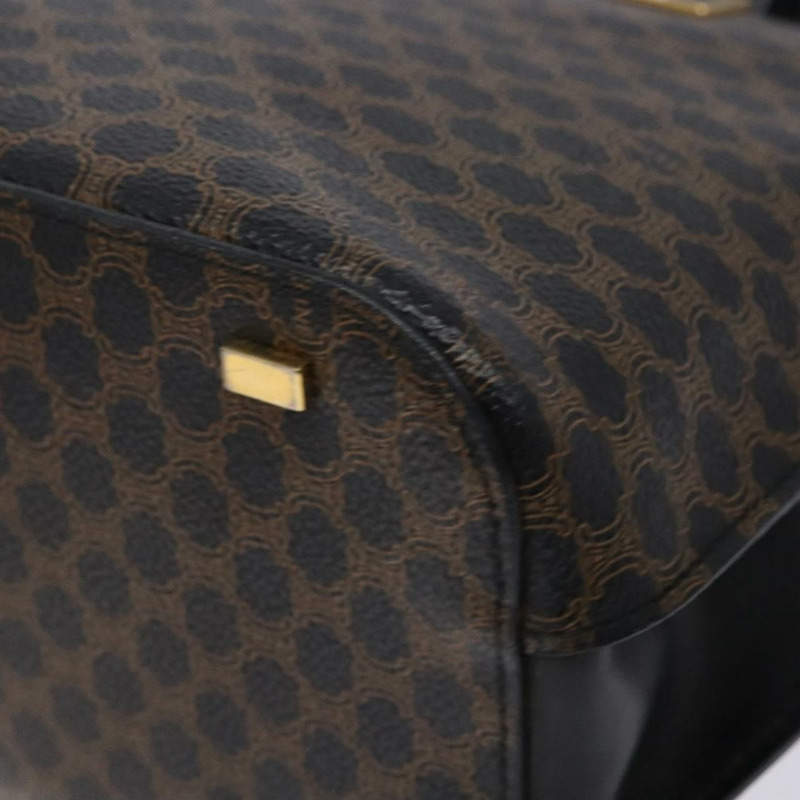 【日本直送】CELINE Macadam帆布手提包 PVC皮革 黑色 金色 正品 142120-8