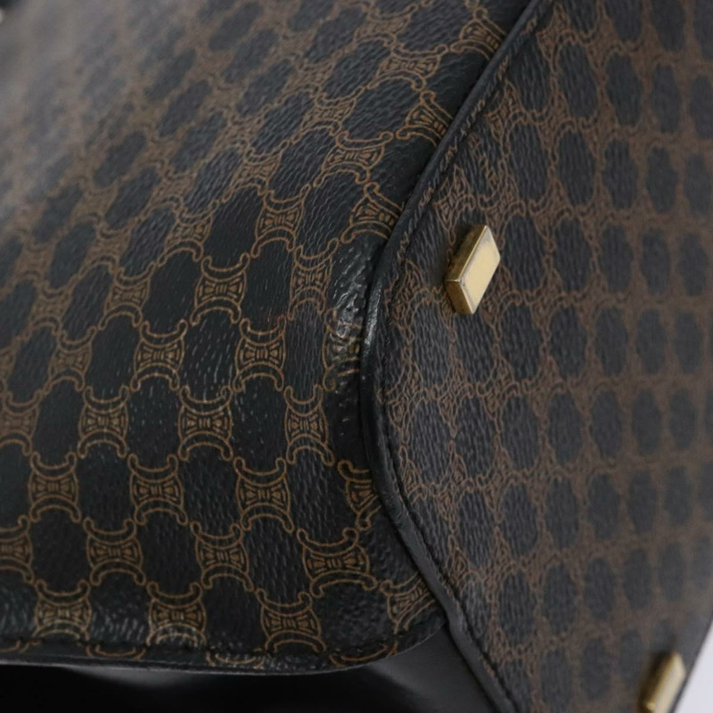 【日本直送】CELINE Macadam帆布手提包 PVC皮革 黑色 金色 正品 142120-14