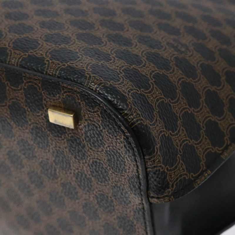 【日本直送】CELINE Macadam帆布手提包 PVC皮革 黑色 金色 正品 142120-15