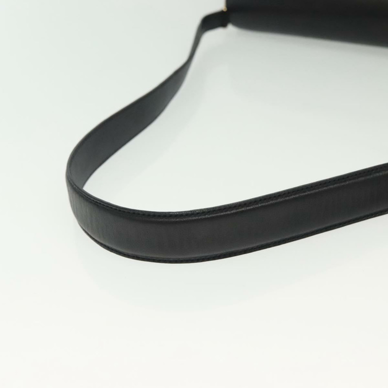 【日本直送】Salvatore Ferragamo 黑色金色皮革肩背包，正品 yk19470-7