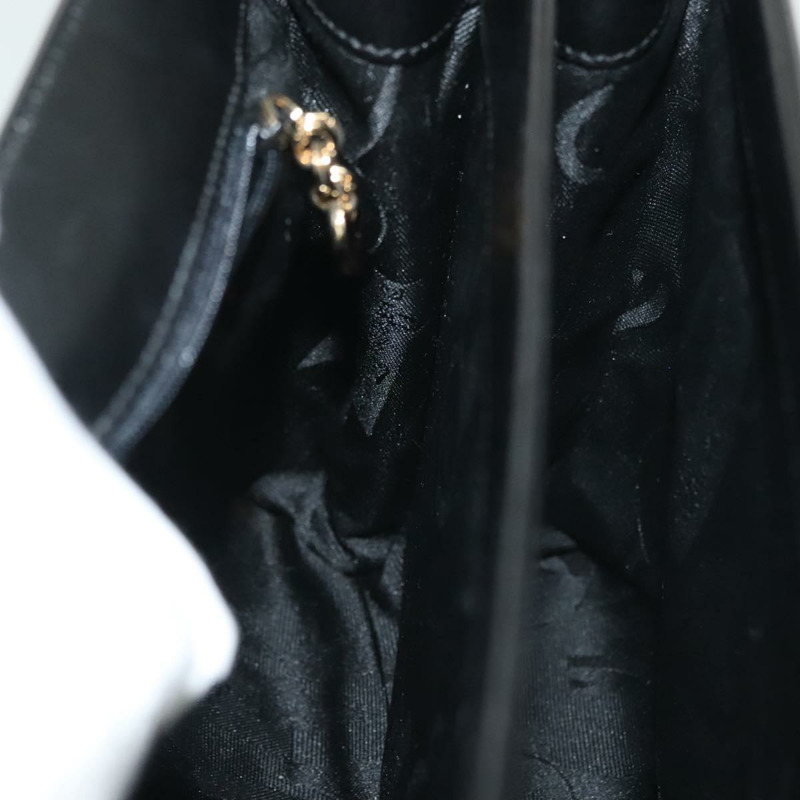 【日本直送】Salvatore Ferragamo 黑色金色皮革肩背包，正品 yk19470-18