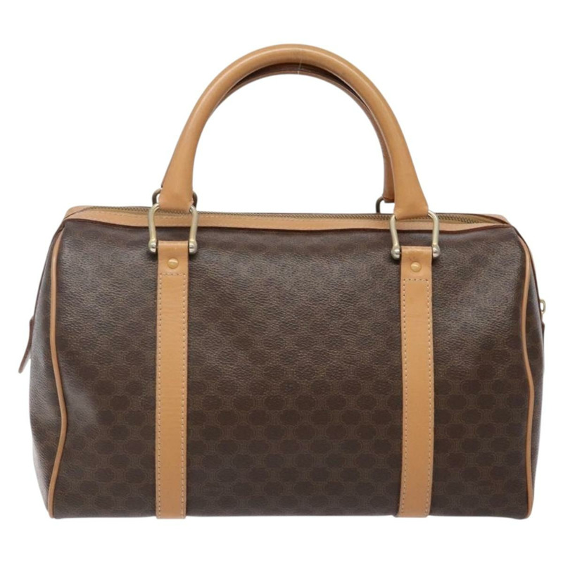 【日本直送】CELINE Macadam帆布手提包 PVC皮革 棕色 金色 正品 yk19393-1