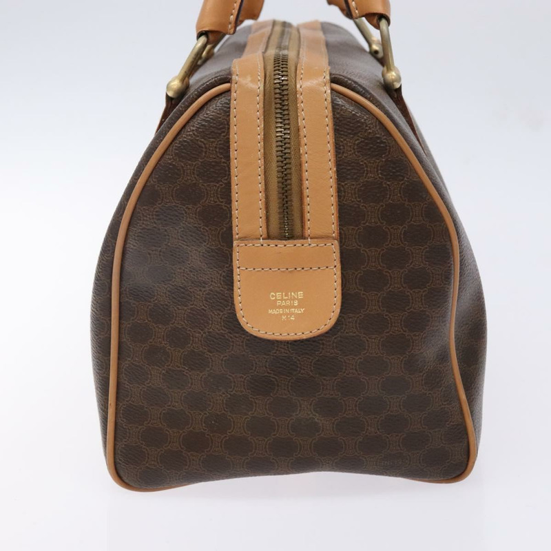 【日本直送】CELINE Macadam帆布手提包 PVC皮革 棕色 金色 正品 yk19393-3