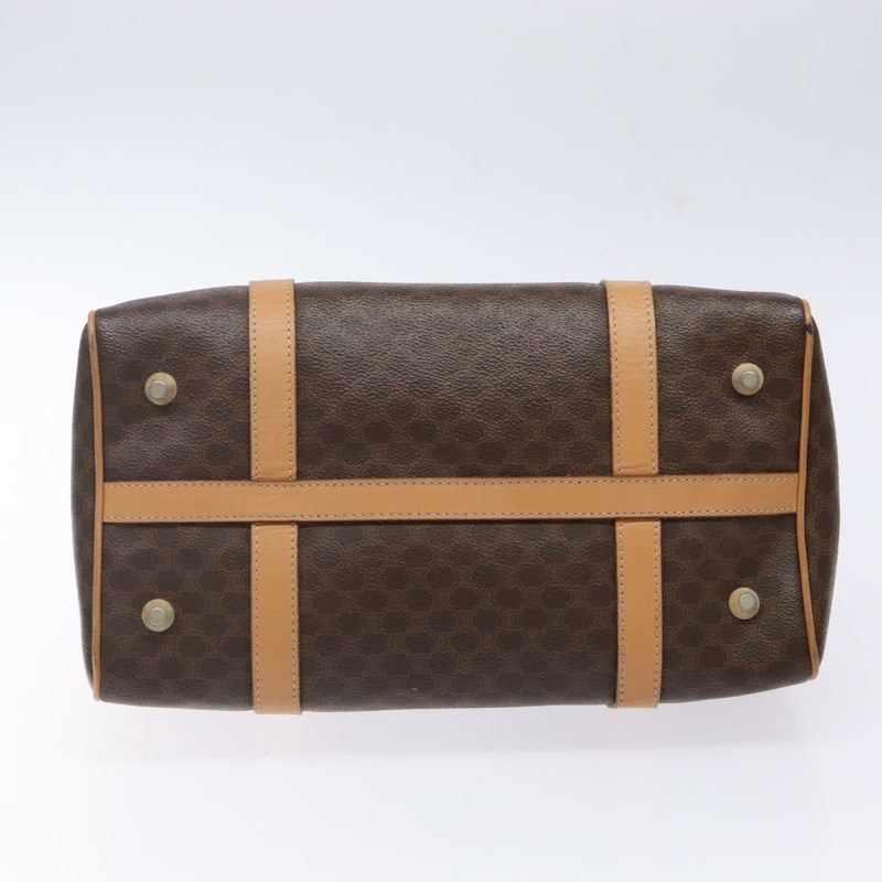 【日本直送】CELINE Macadam帆布手提包 PVC皮革 棕色 金色 正品 yk19393-4