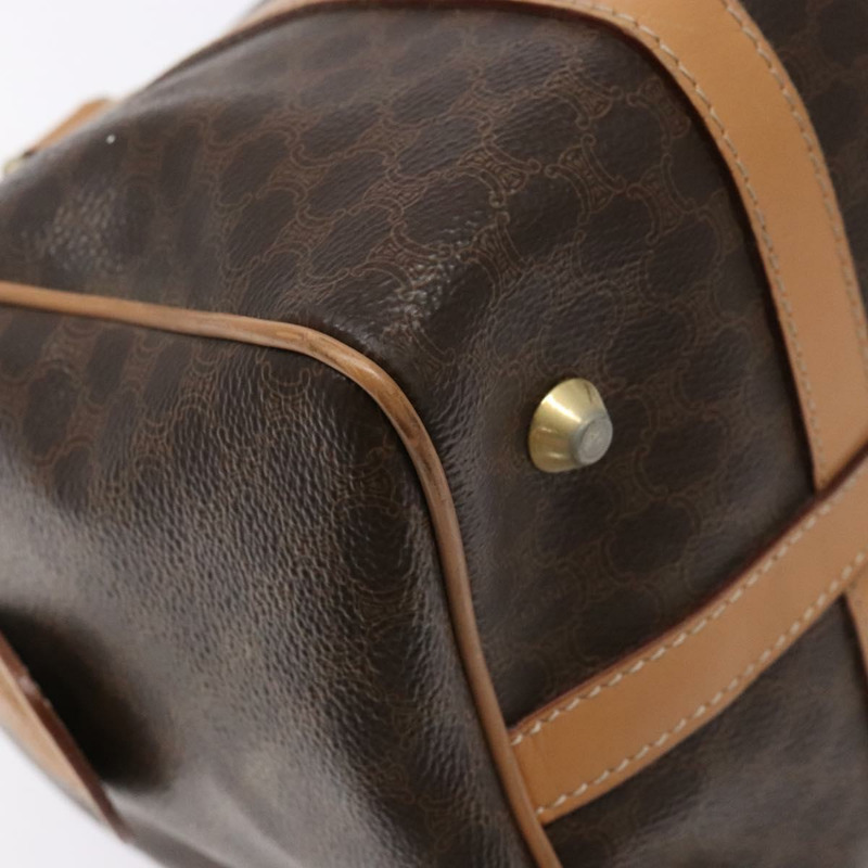 【日本直送】CELINE Macadam帆布手提包 PVC皮革 棕色 金色 正品 yk19393-15