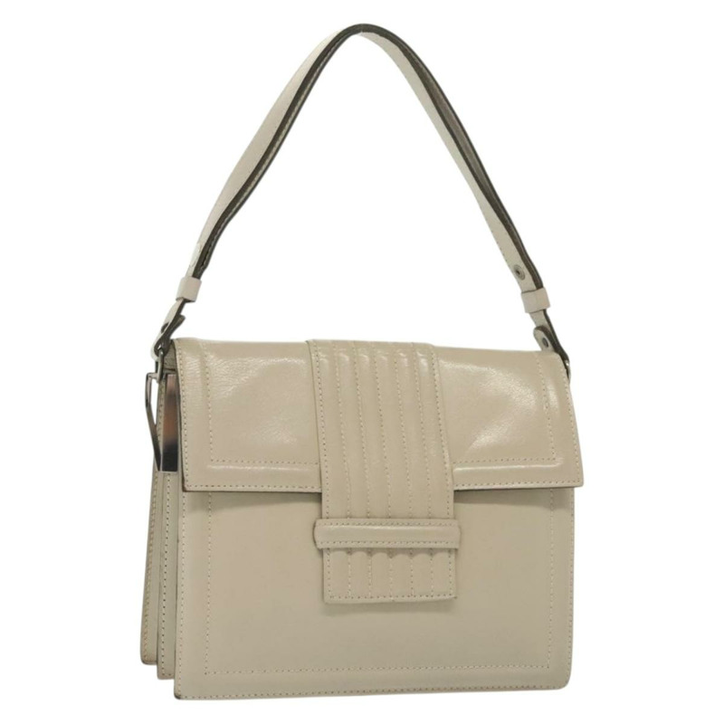 【日本直送】SAINT LAURENT 皮革單肩包 白色 銀色 正品 yk19372-0