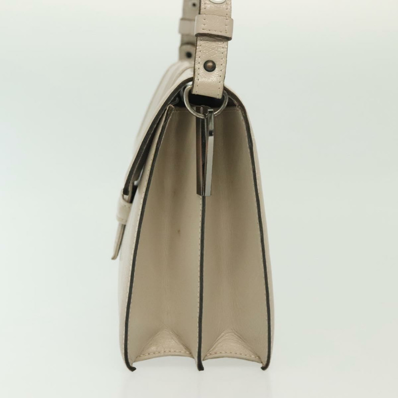 【日本直送】SAINT LAURENT 皮革單肩包 白色 銀色 正品 yk19372-2