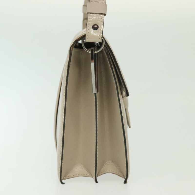 【日本直送】SAINT LAURENT 皮革單肩包 白色 銀色 正品 yk19372-3