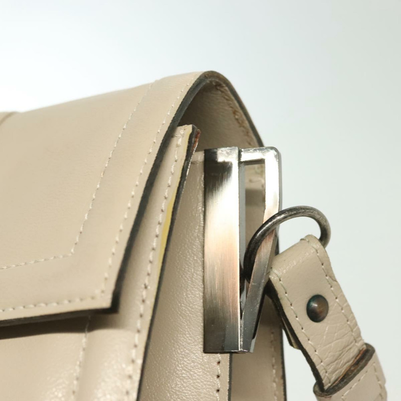 【日本直送】SAINT LAURENT 皮革單肩包 白色 銀色 正品 yk19372-8