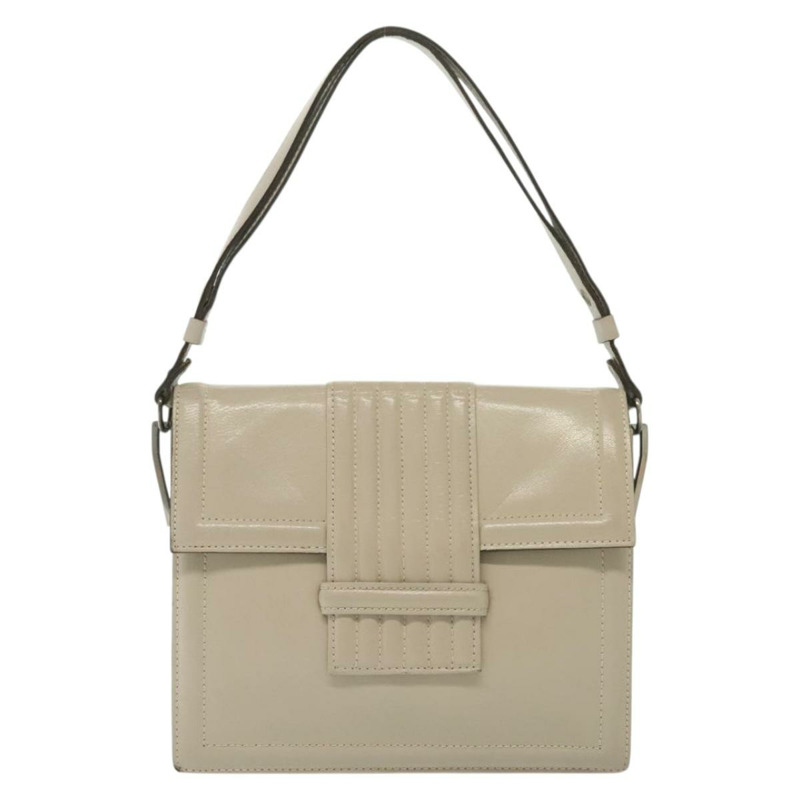 【日本直送】SAINT LAURENT 皮革單肩包 白色 銀色 正品 yk19372-12