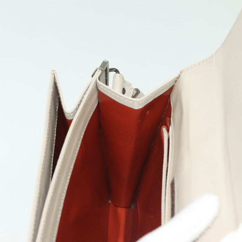 【日本直送】SAINT LAURENT 皮革單肩包 白色 銀色 正品 yk19372-18